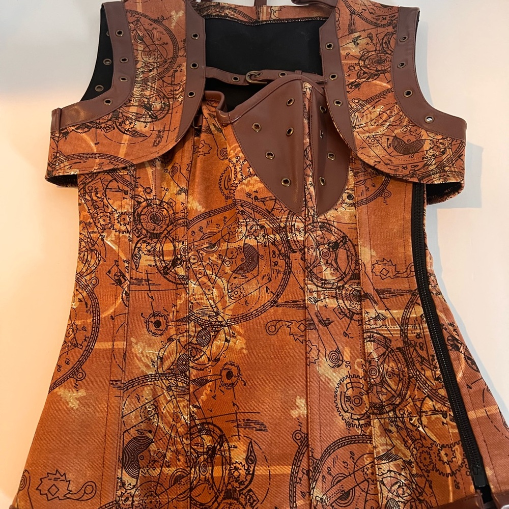 Sepia Corset & Vest  set - Sz Small